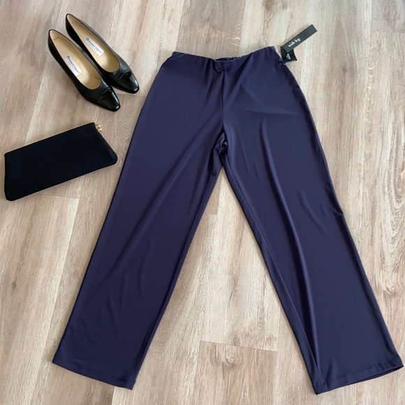 ALFANI Navy Nautical Wide Leg Pants Size PS NWT - Picture 13 of 13